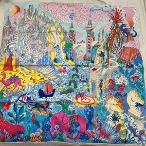 Hermes Cosmographia Universalis Silk Scarf
